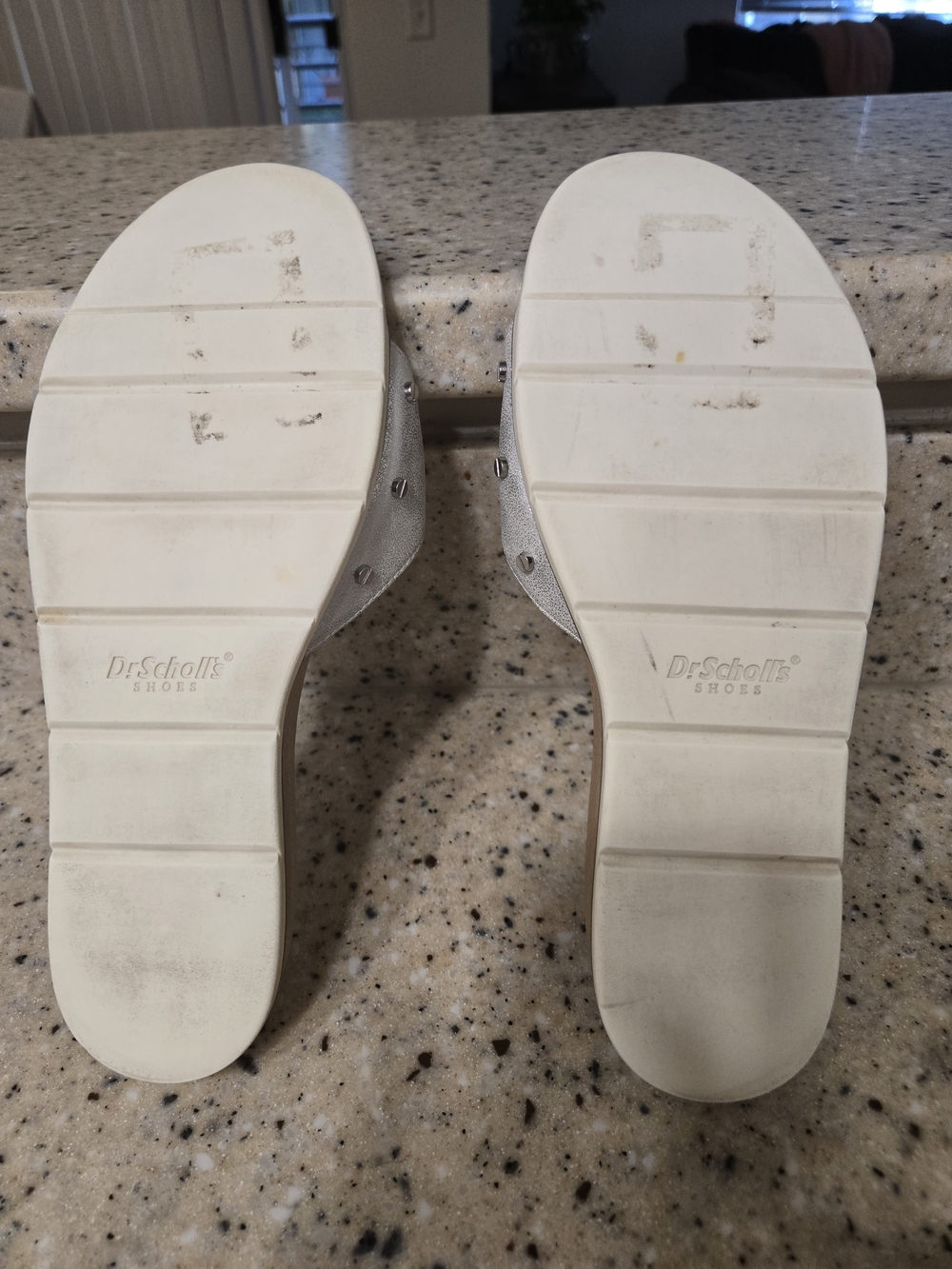 Dr. Scholl's Buckle Slide Sandals Island Icon Silver Metallic - Picture 5 of 5